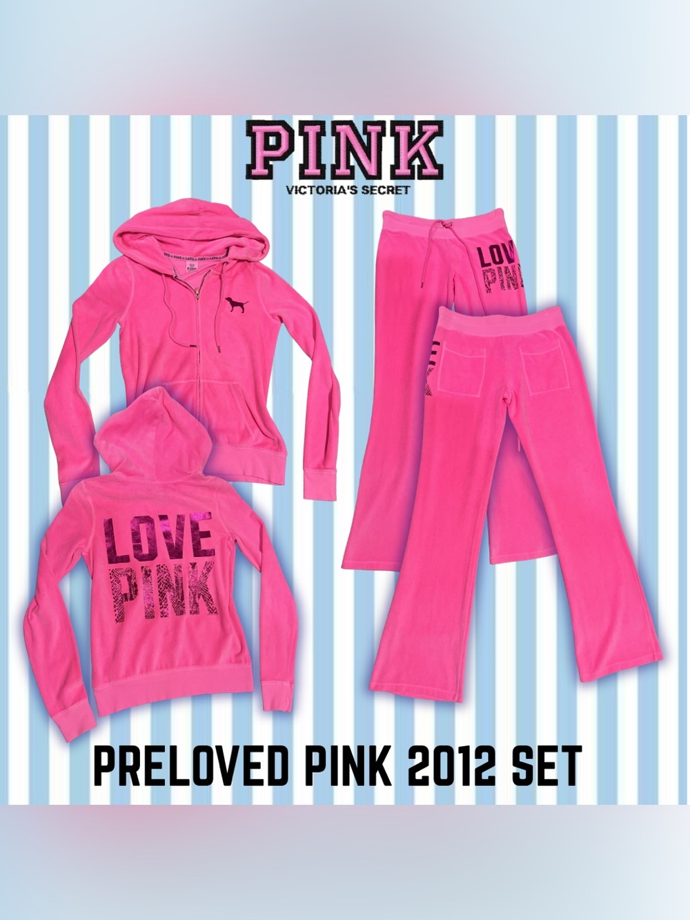 PINK Victoria's Secret flare pants set 2012